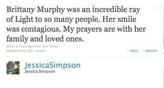 Illustration for article titled Celebrities React To Brittany Murphy's Death On Twitter